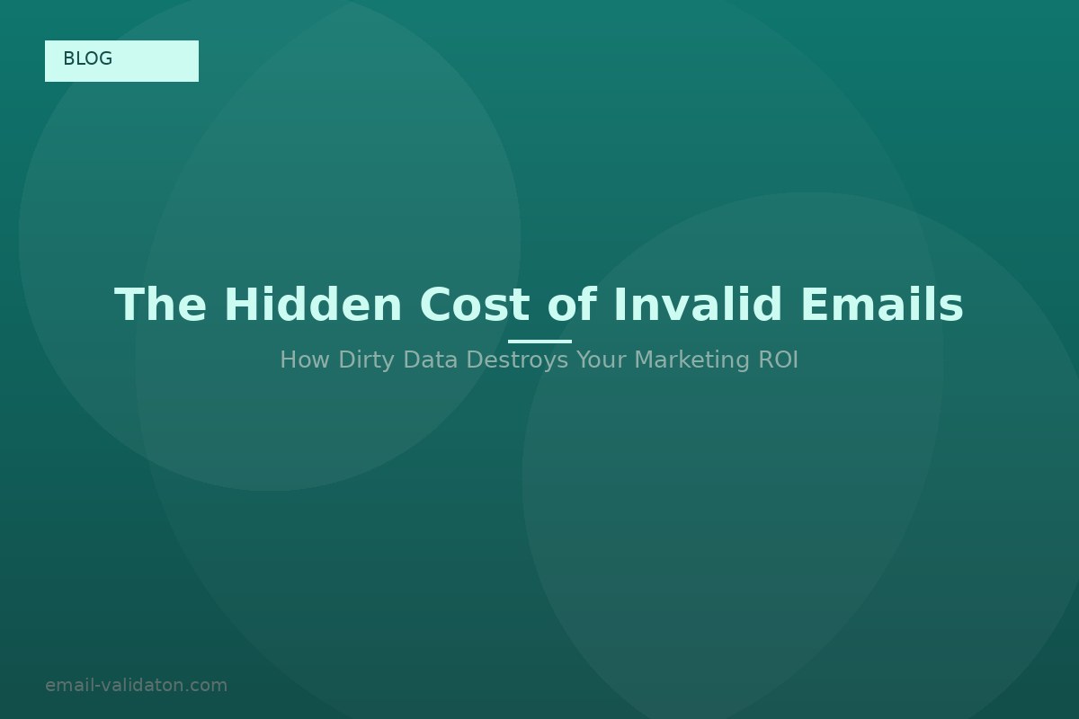 Il costo nascosto delle email non valide: come i dati sporchi distruggono il ROI del tuo marketing